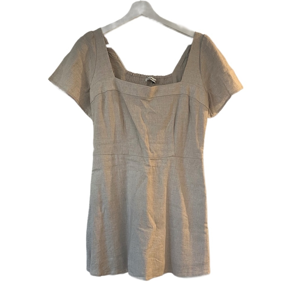 Abercrombie & Fitch Tan Flutter Sleeve Sundress